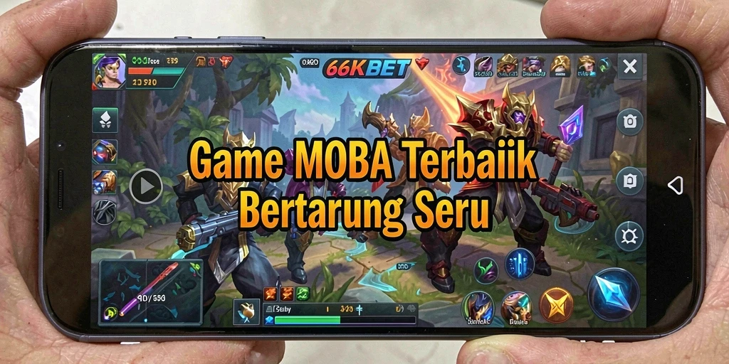 Screenshot gameplay 66KBET menampilkan aksi seru dalam pertempuran tim.