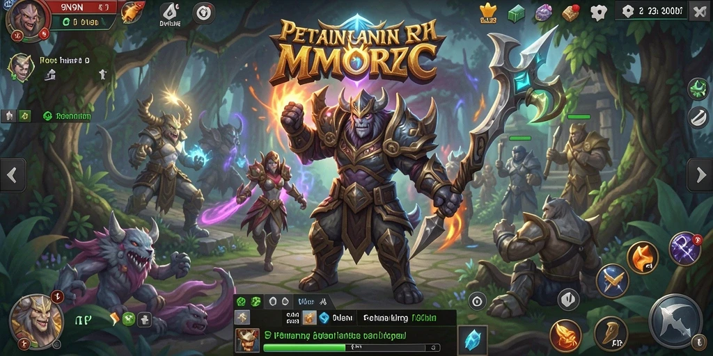 Tampilan gameplay epik di dunia fantasi 9N9N.