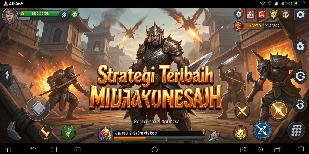 Tampilan gameplay AIFA66 dengan berbagai strategi dan pertempuran yang intens.