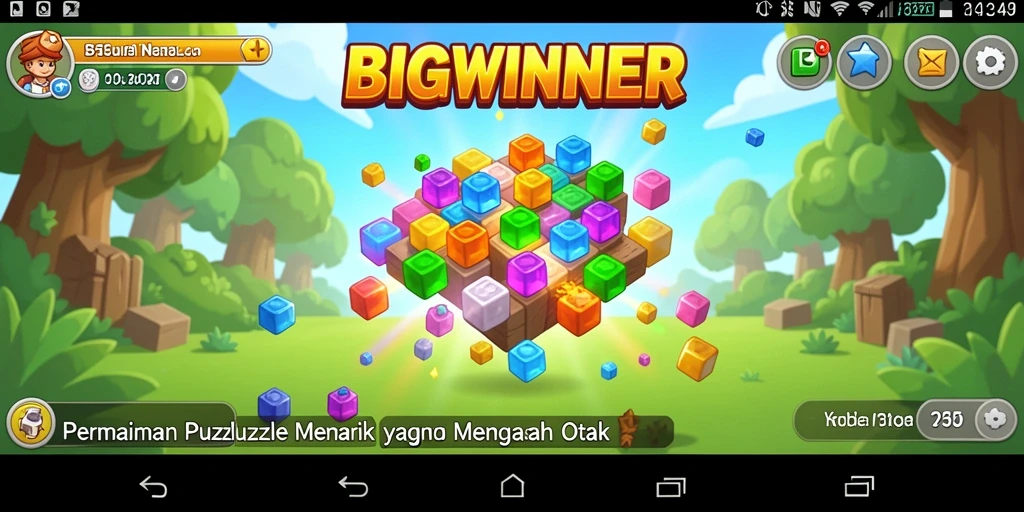 Tampilan gameplay seru di BIGWINNER dengan teka-teki menarik.