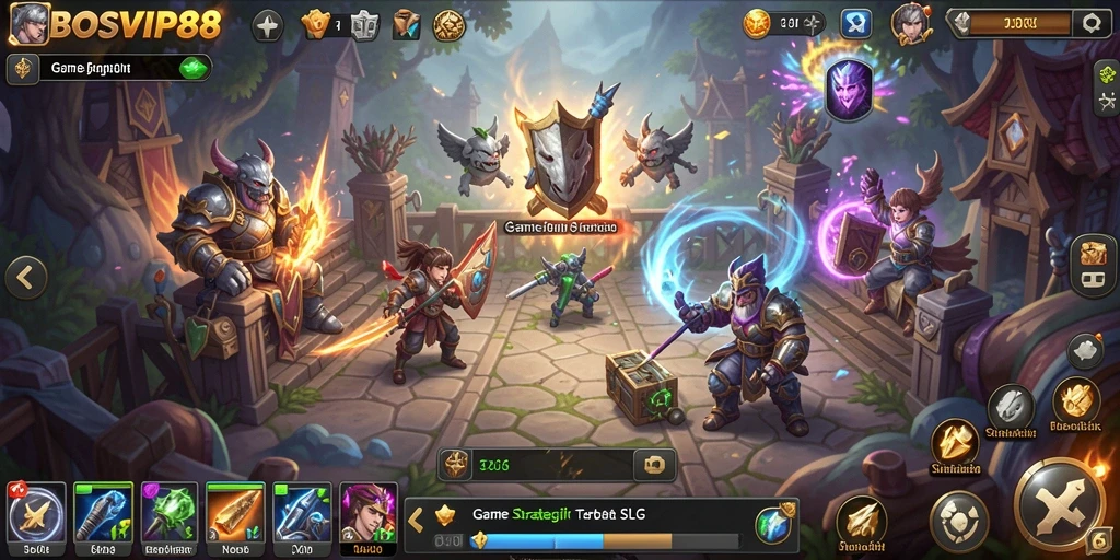 Tampilan menarik dari gameplay strategis di BOSVIP88.