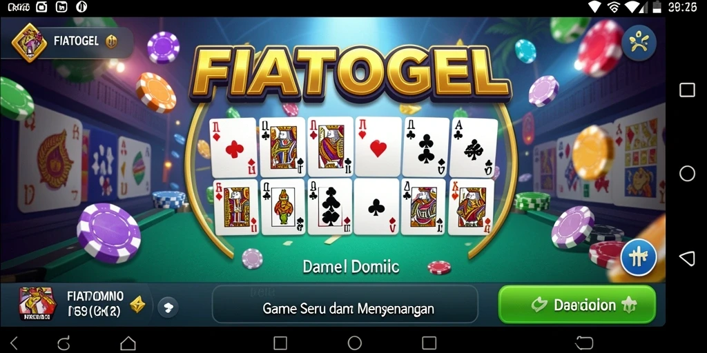 Tampilan gameplay seru FIATOGEL dengan aksi Domino yang mendebarkan.