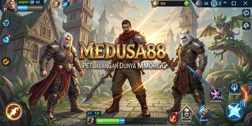 Tampilan dinamis gameplay MEDUSA88 yang memukau di dunia MMORPG.