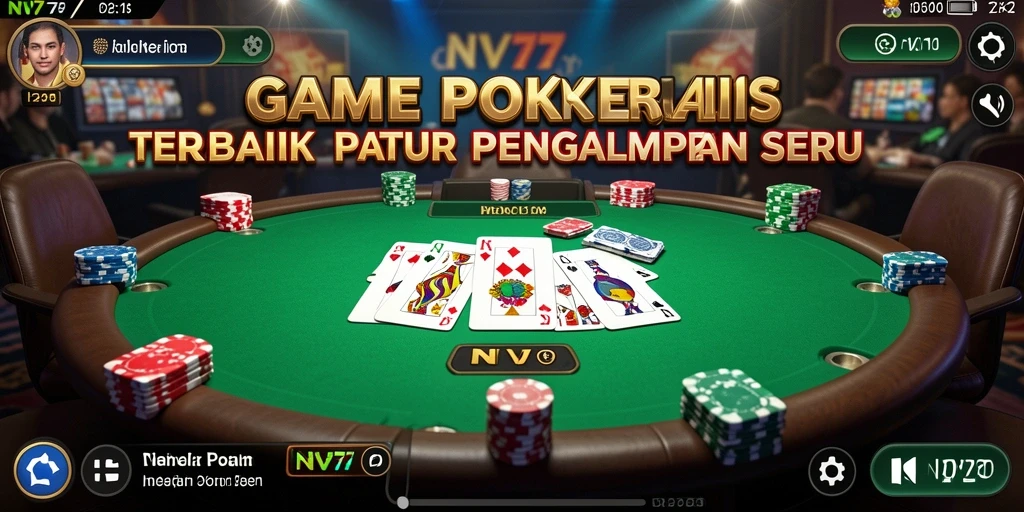 Tampilan screenshot gameplay Poker di NV77 yang mengasyikkan.