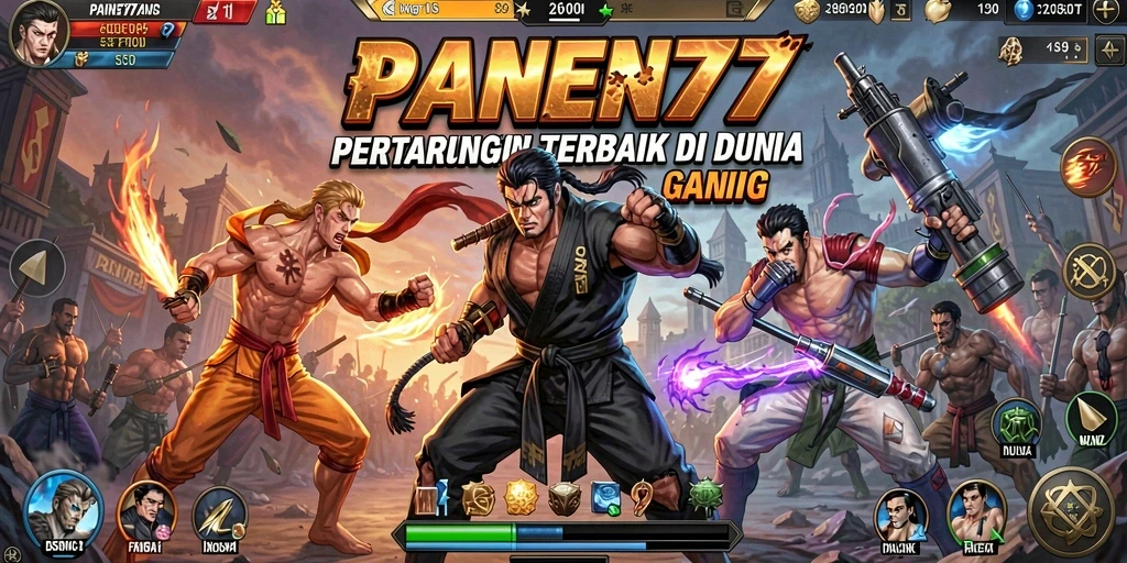 Gameplay seru PANEN77 dengan pertarungan penuh aksi.
