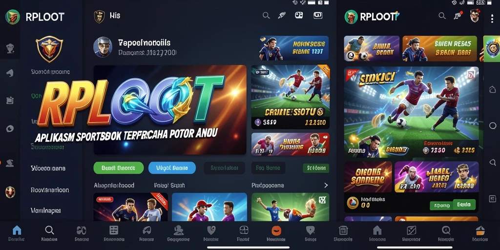 Tampilan gameplay menarik di aplikasi RPLOOT Sportsbook.