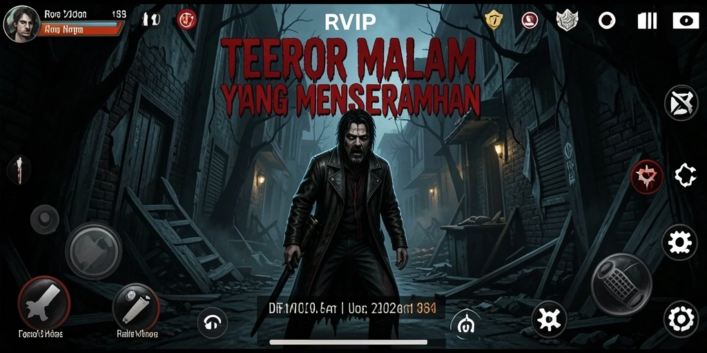 Gameplay menegangkan di RVIP dengan atmosfer horor yang kental.