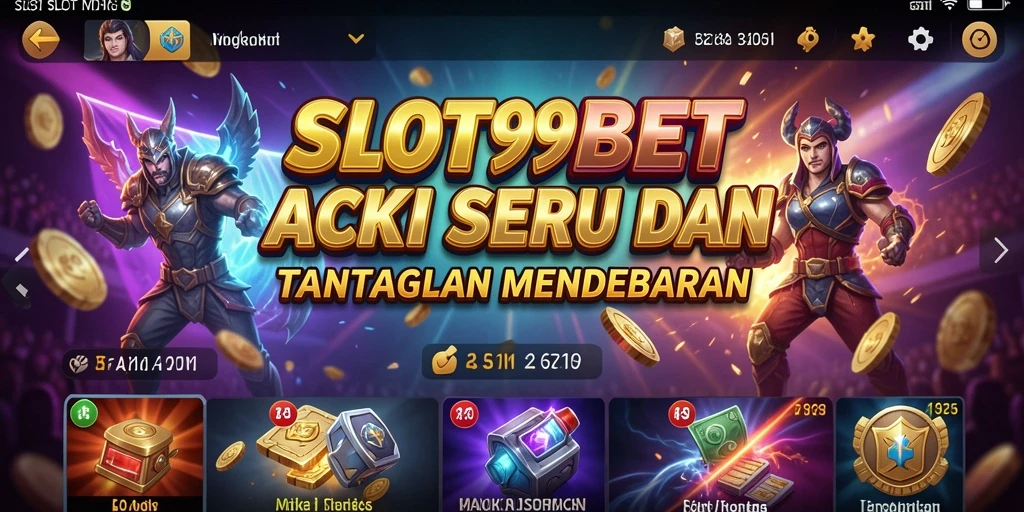 Tangkapan layar menunjukkan aksi mendebarkan dalam SLOT99BET.