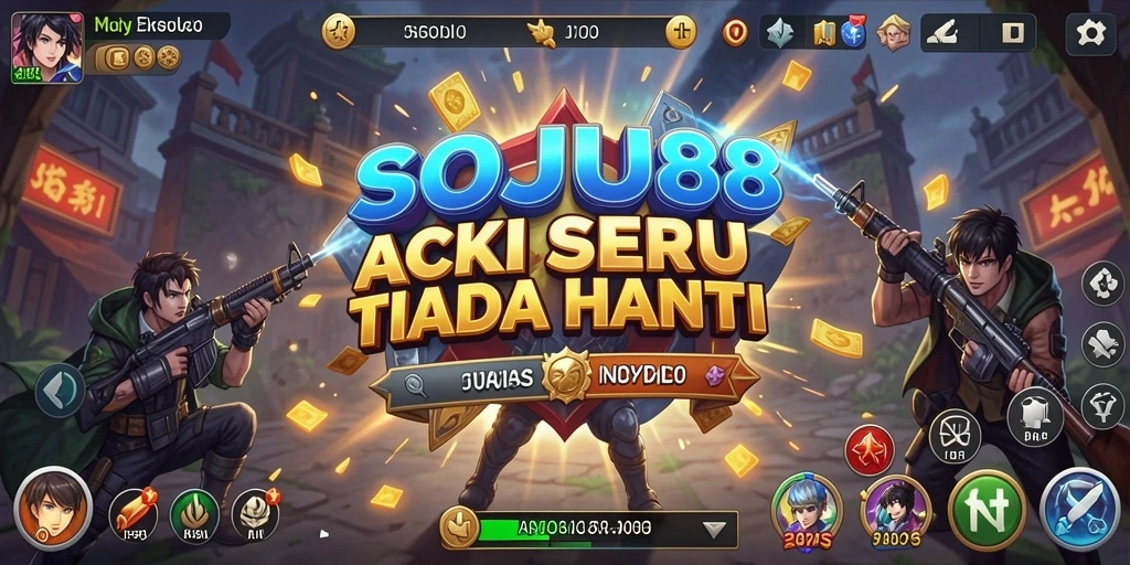 Tampilan gameplay yang menampilkan aksi seru dalam SOJU88.