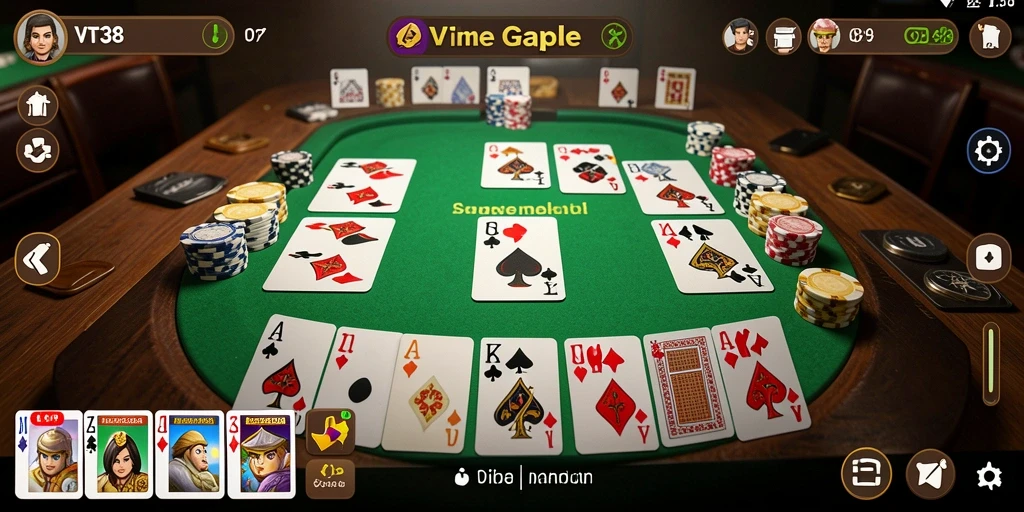 Tampilan gameplay Gaple yang seru dan interaktif.